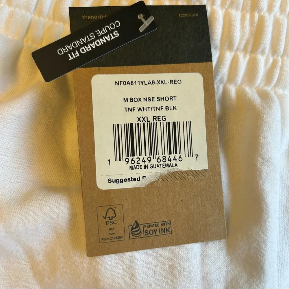 THE NORTH FACE Men's Box NSE Short, TNF White/TNF Black, XX-Large Regular New